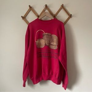 Charleston, South Carolina Pink Basket Sweatshirt